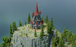 Minecraft Red Medieval Castle