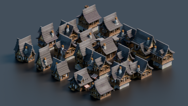 20 Medieval Houses bundle