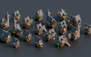 Bundle minecraft medieval houses