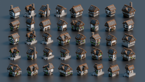 bundle minecraft medieval houses