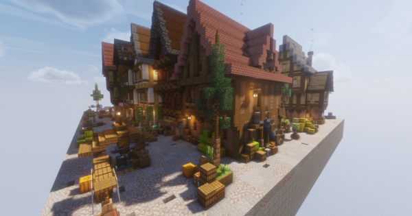 Minecraft medieval street