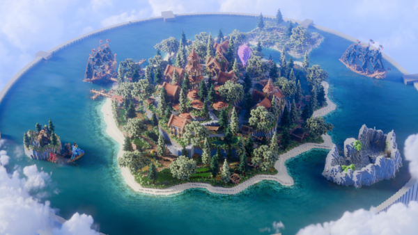 Minecraft medieval island hub