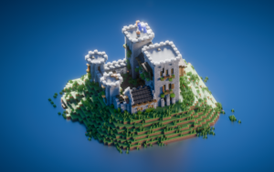 A minecraft little medieval castle