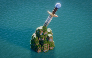 Minecraft world painter sword island