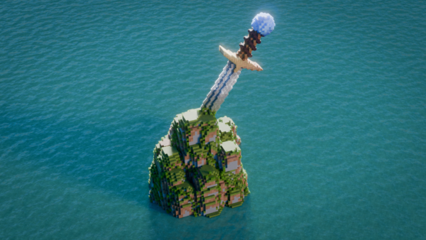 Minecraft world painter sword island